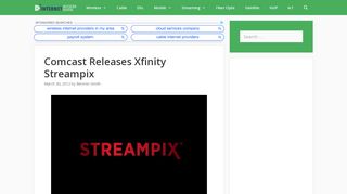 
                            8. Comcast Releases Xfinity Streampix - Internet Access Guide