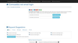 
                            10. Comcastbiz net email login - ™ Keyword Suggestions Tool