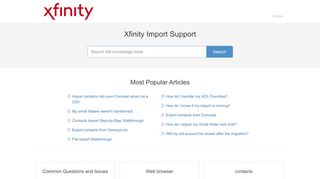 
                            3. comcasthelp.shuttlecloud.com - Xfinity Import Support