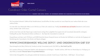 
                            7. Comdirect Oder Cortal Consors - Die Consorsbank …