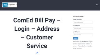 
                            6. ComEd Bill Pay – Login – Address – Customer Service