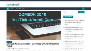 
                            7. COMEDK Admit Card 2019 - Download COMEDK UGET …