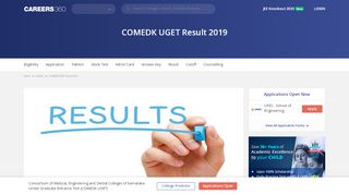 
                            4. COMEDK UGET Result 2019 (Declared) - Check Rank List