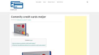 
                            7. Comenity credit cards meijer - Credit card