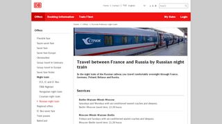 
                            6. Comfortable travel between Paris and Moscow by night train ...