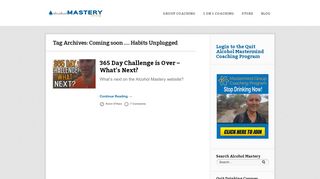 
                            5. Coming soon .... Habits Unplugged Archives - Alcohol Mastery