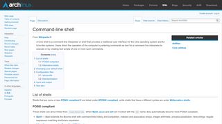 
                            6. Command-line shell - ArchWiki