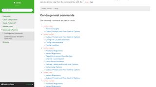 
                            7. Command reference — conda 4.7.11.post19+3ac7898e documentation