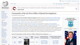 
                            2. Commander of the Air Force Office of Special Investigations ...