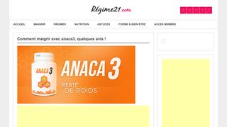 
                            7. Comment maigrir avec anaca3, quelques avis ! …