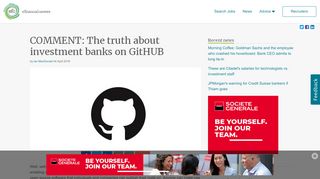 
                            9. COMMENT: The truth about investment banks on GitHUB ...