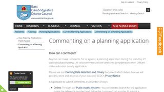 
                            4. Commenting on a planning application | East Cambridgeshire ...