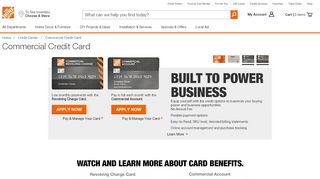 
                            9. Commercial Credit Card - homedepot.com