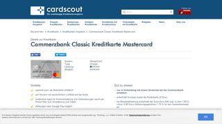 
                            9. Commerzbank Classic Kreditkarte Mastercard: Alle Vorteile ...