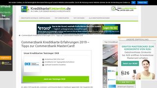 
                            8. Commerzbank Kreditkarte Erfahrungen im Test 2019 ...