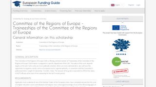 
                            3. Committee of the Regions of Europe - Traineeships of the ...