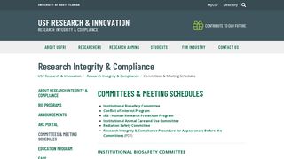 
                            7. Committees & Meeting Schedules | Research Integrity ...