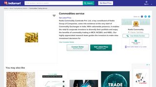 
                            2. Commodities service, Commodities Trading Service - Kedia ...