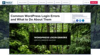 
                            3. Common WordPress Login Errors and What to Do About Them - Pagely