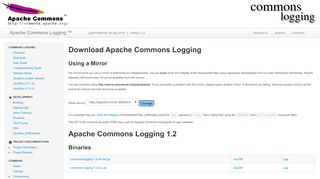 
                            4. Commons Logging - Apache Commons - The Apache ...