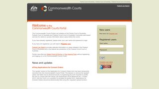 
                            4. Commonwealth Courts Portal - Login page