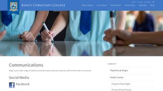 
                            1. Communications | King's Christian College