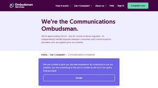 
                            5. Communications Ombudsman: Here to help with telecoms & TV ...