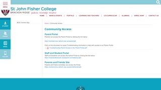 
                            9. Community Access - St John Fisher College