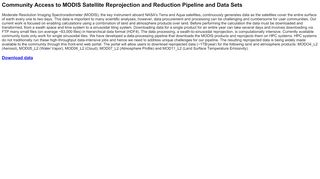 
                            7. Community Access to MODIS Satellite Reprojection and Reduction ...