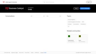 
                            9. Community: Business Catalyst | Adobe Community