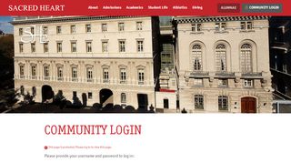 
                            6. Community Login - Convent of the Sacred Heart