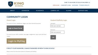 
                            4. Community Login - King School