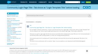 
                            9. Community Login Page Title - Tab shows as “Login Template Title ...