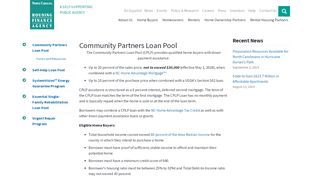 
                            7. Community Partners Loan Pool | NCHFA