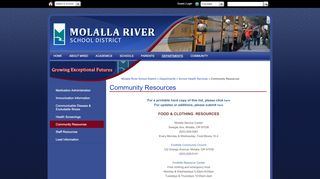 
                            7. Community Resources - Molalla River School District