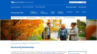 
                            8. Community Scholarships - Financial Aid - University at Buffalo