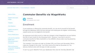 
                            8. Commuter Benefits via WageWorks – Justworks Help Center