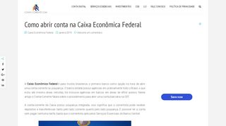 
                            8. Como abrir conta na Caixa Econômica Federal - …