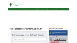 
                            10. Como acessar alistamento.eb.mil.br - cadastro e …
