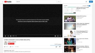 
                            3. COMO ACESSAR O AVA (FAMA MACAPÁ) - YouTube