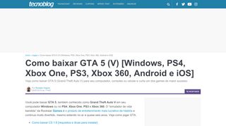 
                            1. Como baixar GTA 5 (V) [Windows, PS4, Xbox One, PS3, Xbox ...