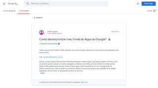 
                            5. Como dessincronizar meu Gmail do Apps do Google?