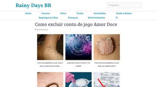 
                            7. Como excluir conta do jogo Amor Doce - Rainy Days