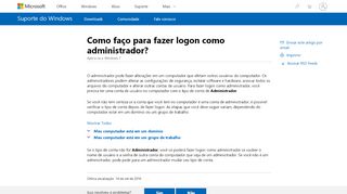 
                            5. Como faço para fazer logon como administrador? - Ajuda do ...