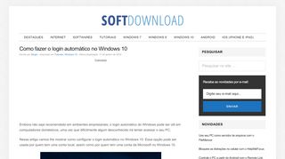 
                            9. Como fazer o login automático no Windows 10