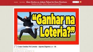 
                            8. Como Ganhar Na Loteria – Aposta Esperta 2.0 – #2