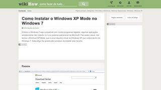 
                            5. Como Instalar o Windows XP Mode no Windows 7: 16 Passos