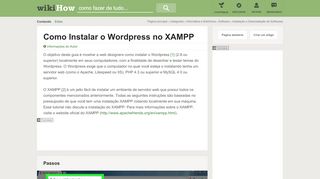 
                            3. Como Instalar o Wordpress no XAMPP: 12 Passos - wikiHow