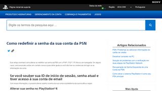 
                            8. Como redefinir a senha da sua conta da PSN