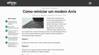 
                            7. Como reiniciar um modem Arris - ehow.com.br